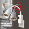 E27 Plug-in Lamp Holder with EU Plug Switch Flexible Swivel Head Rotary LED Bulb Socket Adapter for Wall Light Table Lamp Base