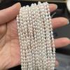 1String, White Natural Freshwater Pearls, Handmade Rice Pearl Beads for Jewelry Making DIY Necklaces, Bracelets Crafts (Beads 3-4mm, Length 36cm)