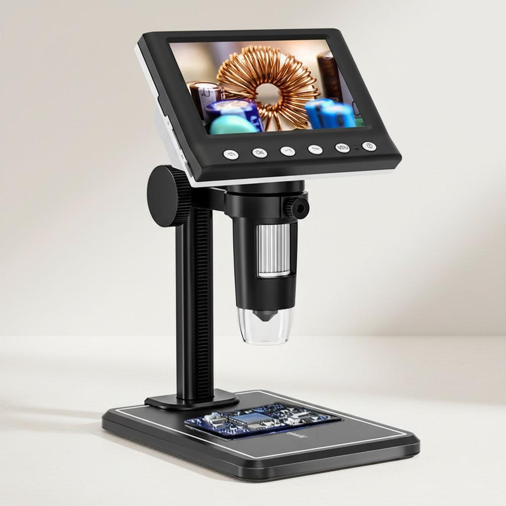 

High Precision 1000X LED Microscope for Lab Teaching and Instrument Inspection with 32GB Memory чорний