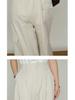 Women's Spring Drape Twill Tencel Cotton Wide-Leg Elastic Waist Pants - Versatile Workwear and Casual Slim Trousers