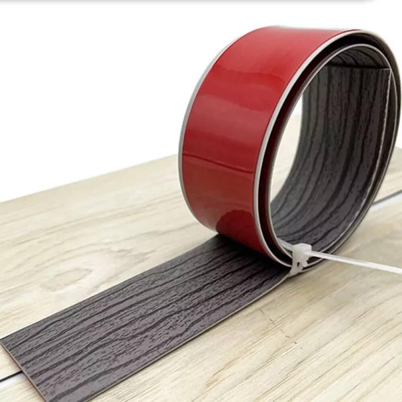 Durable Pvc Transition Strip For Seam Concealment Self Adhesive Design For Modern Home Decor In Bathrooms Living Rooms And Sports Areas