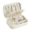 Leather Zipper Stud Earrings Storage Jewelry Box with Baffle Earrings Ring Large Capacity Jewelry Jewelry Portable Box