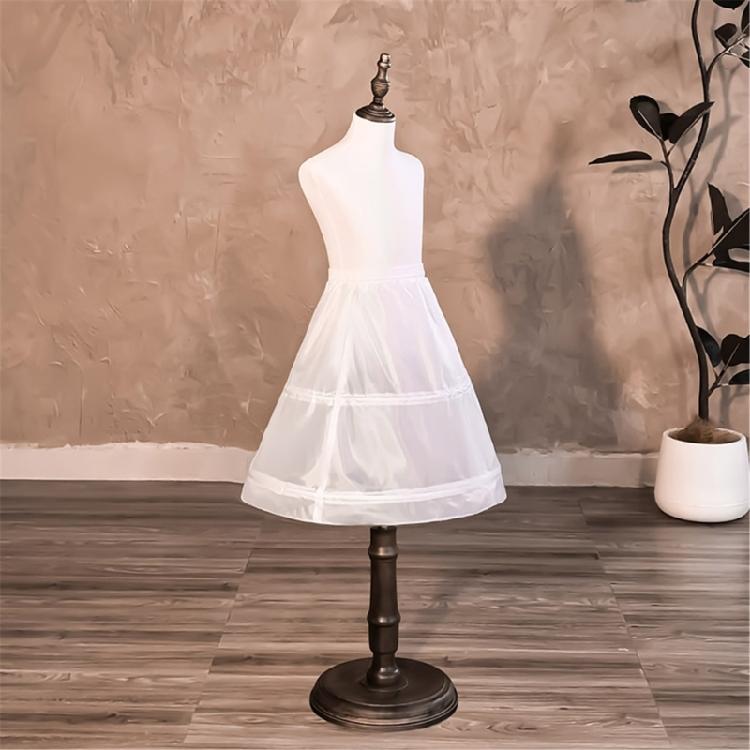 Flexible Hoop Skirt For Kids Special Occasion Anti Slip Waistband Crinoline Breathable Layered Support