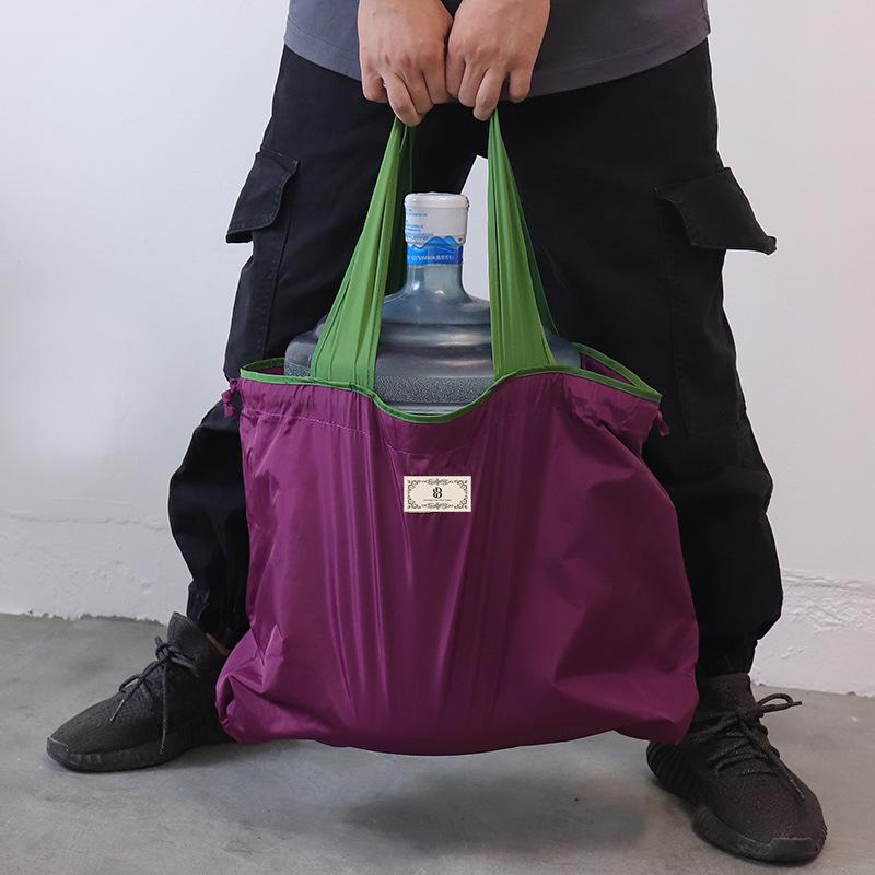 Foldable Eco-Friendly Shopping Bag, Single Shoulder Handbag, Portable Supermarket Grocery Bag, Large Capacity