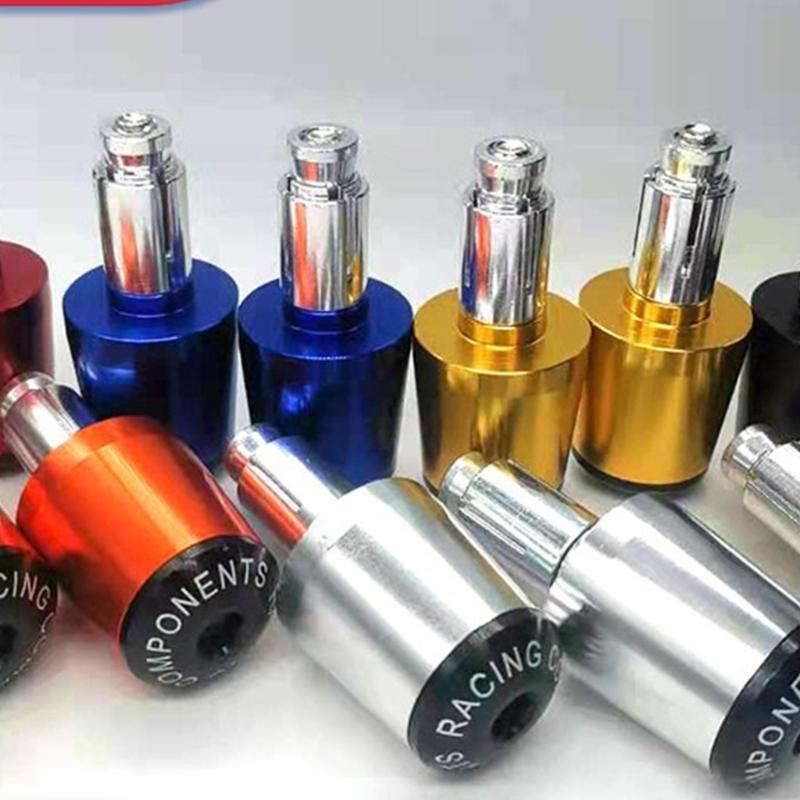 Universal Motorcycle Handlebar End Plugs Non Slip Surfaces High Effect Resistance Aluminum Weather Resistant Handle Plugs
