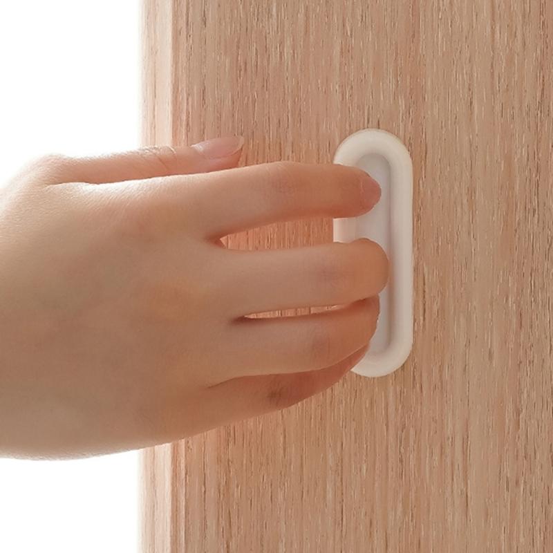 Auto Adhesive Sliding Door Handle Reusable Adhesive Backing Finger Friendly Durability For Homes Kitchen Office
