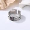 Poker Rings Gothic Diamonds-encrusted Adjustable Rings Women Party Casual Rings