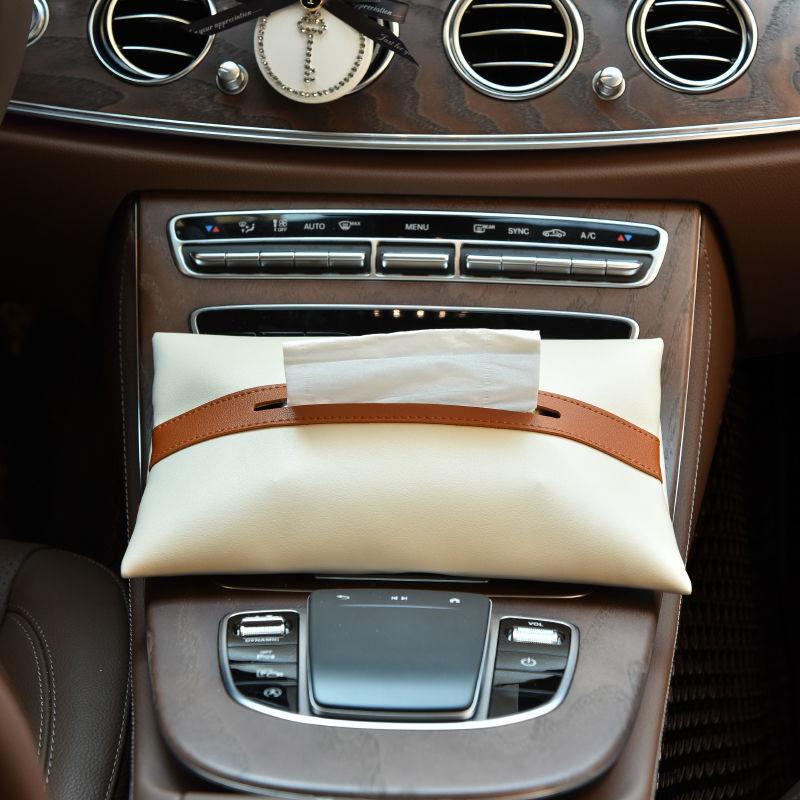 Auto Taschentuchbox Hängende Leder Schublade Karton Sitzlehne Nordischer Stil Hängetasche Kreative Auto Innendekoration