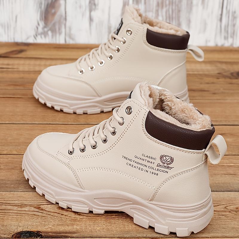 Herfst Winter Dames Sneeuw Dikke Pluche Voering Warm Dames Schoenen Mode Trendy Student Alles-Match Casual Sneakers, Dames Schoenen