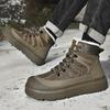 Warme Fleecegefütterte High-Top Winter Herren Wanderschuhe Outdoor Sports Laufschuhe Übergröße Lässige Sneakers für Herren