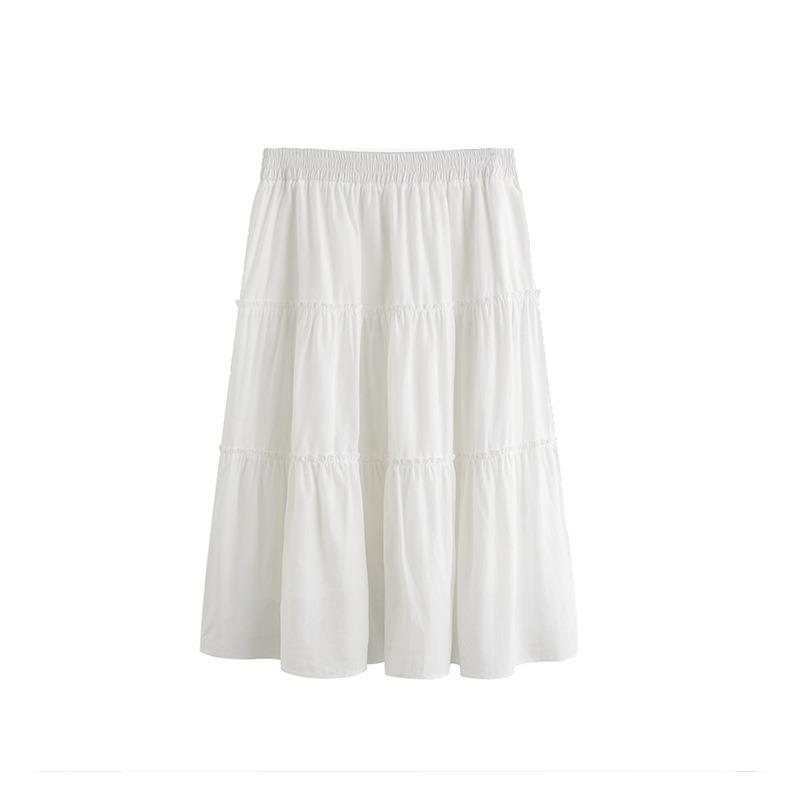 High-waisted Slimming A-line Skirt Spring and Summer Puffy Skirt Ballet Cake Skirt