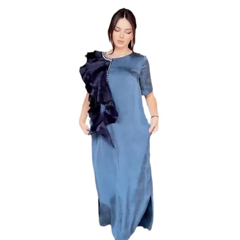 Rochie de vară 2024 pentru femei, modă, dantelă, plasă, croială slim