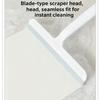 1PC Glass Surface Cleaner with Powerful Scraper, Durable Plastic and Silicone Construction, and Hooks for Hanging and Space-saving Storage.