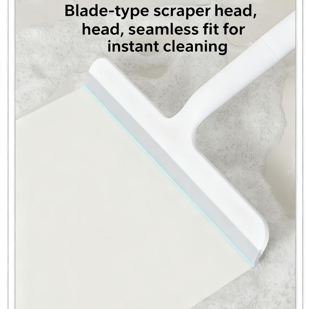 1PC Glass Surface Cleaner with Powerful Scraper, Durable Plastic and Silicone Construction, and Hooks for Hanging and Space-saving Storage.