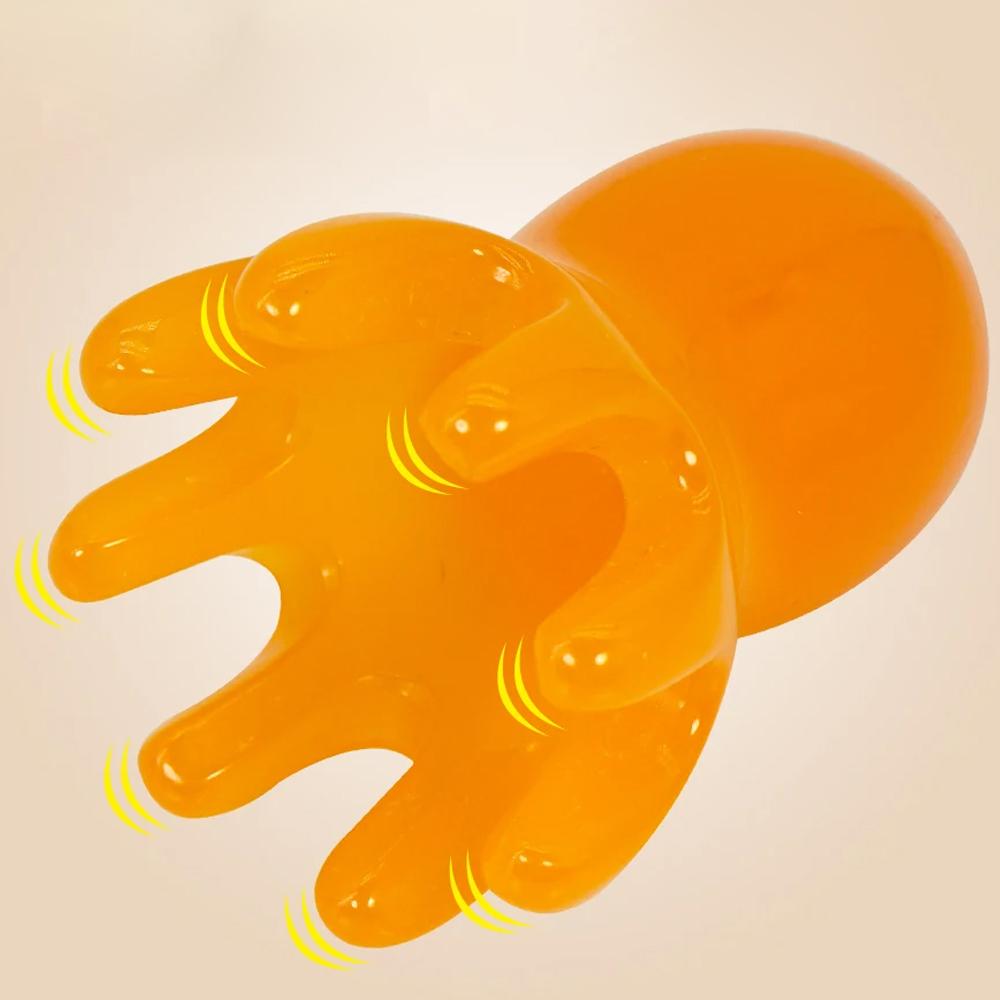 Resin Octopus Comb Cute Head Massager Hair Care Meridian Scraping Scalp Massage Acupuncture SPA Gua Sha Health Massage Tool
