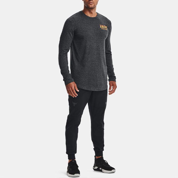 Under Armour Project Rock Outlaw Graphic Long Sleeve Training T-Shirt Men Tops Black 1367119-001