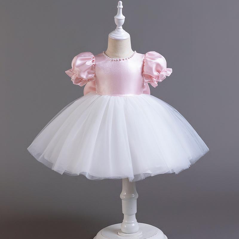 

Трансграничное платье принцессы для девочки - Платье для выступлений с цветочным бантом на дни рождения и особые случаи 110 cm розовый