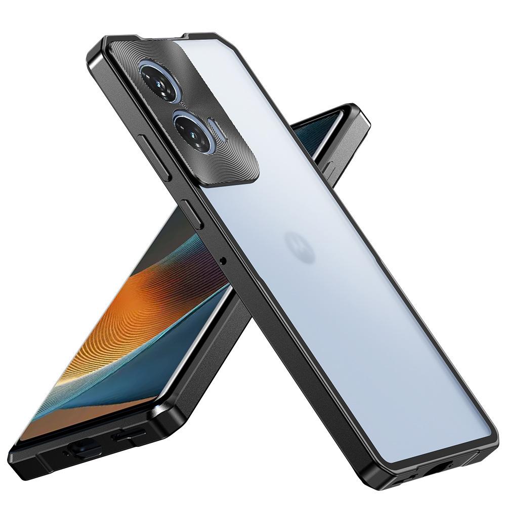 Luxury Hybrid Aluminum Metal PC Bumper Case for Motorola Edge 50 Ultra/Fusion/Pro-Clear Matte Back Shockproof Mobile Phone Cases