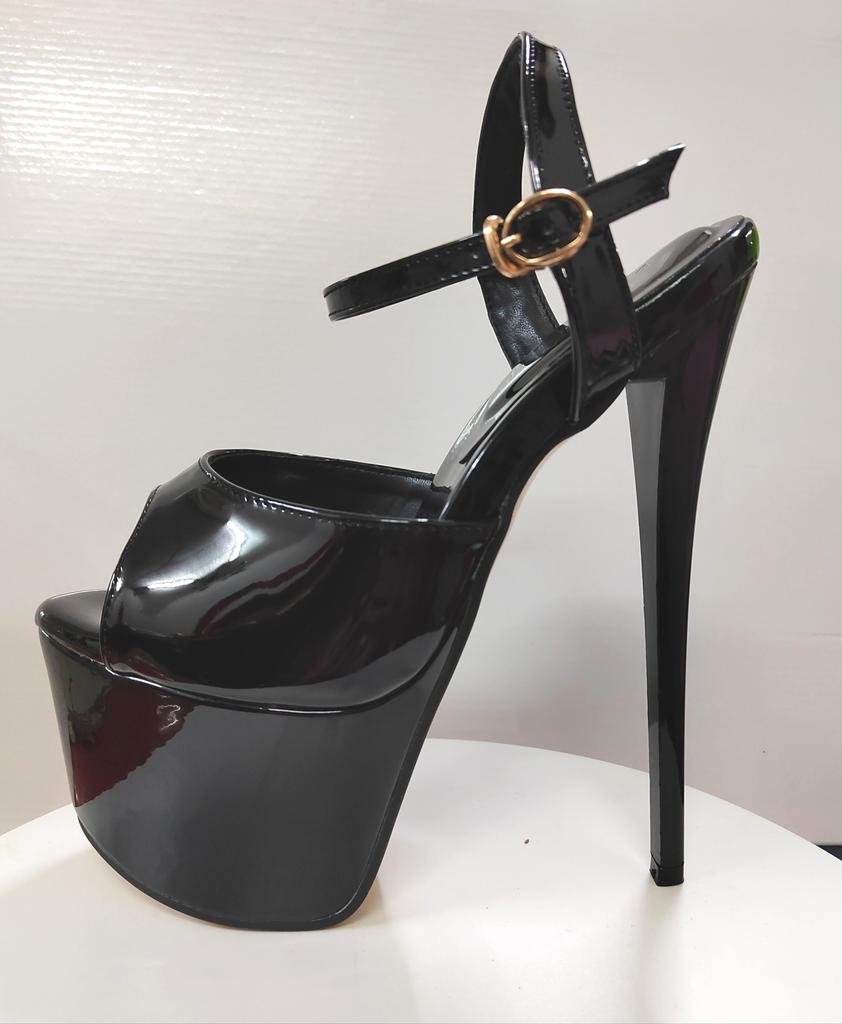 Sandalias de tacón alto de 19 cm con plataforma sexy para baile en barra, sandalias de verano súper altas, modelo de pasarela