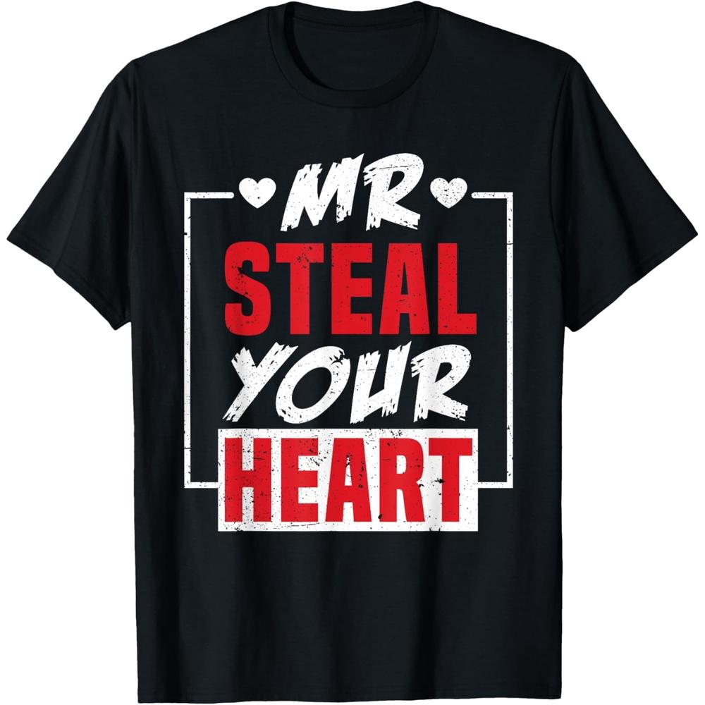 Mr. Steal Your Heart Valentines Day For Toddler Son T-Shirt S чёрный