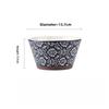 Japanese Underglaze Color Ceramic Bowl Set High Foot Rice Bowl Large Capacity Retro Tableware