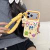 Lustiges 3D-Cartoon-Tamagotchi-Handgelenkschlaufe-Hülle Für iPhone 12 13 14 15 16 Plus 17 Pro Max Weiches Silikon Stoßfestes Rückseitige Abdeckung