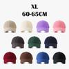 Unisex Czapka na dużą głowę 60-65cm Gładka zakrzywiona czapka z daszkiem Odporna na kurz czapka baseballowa Jednolita regulowana czapka rekreacyjna Męska Damska