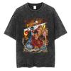 Men Hip Hop Streetwear Black TShirt Japanese Anime One Piece Vintage T Shirt Summer Harajuku Cotton Tshirt Short Sleeve Tops