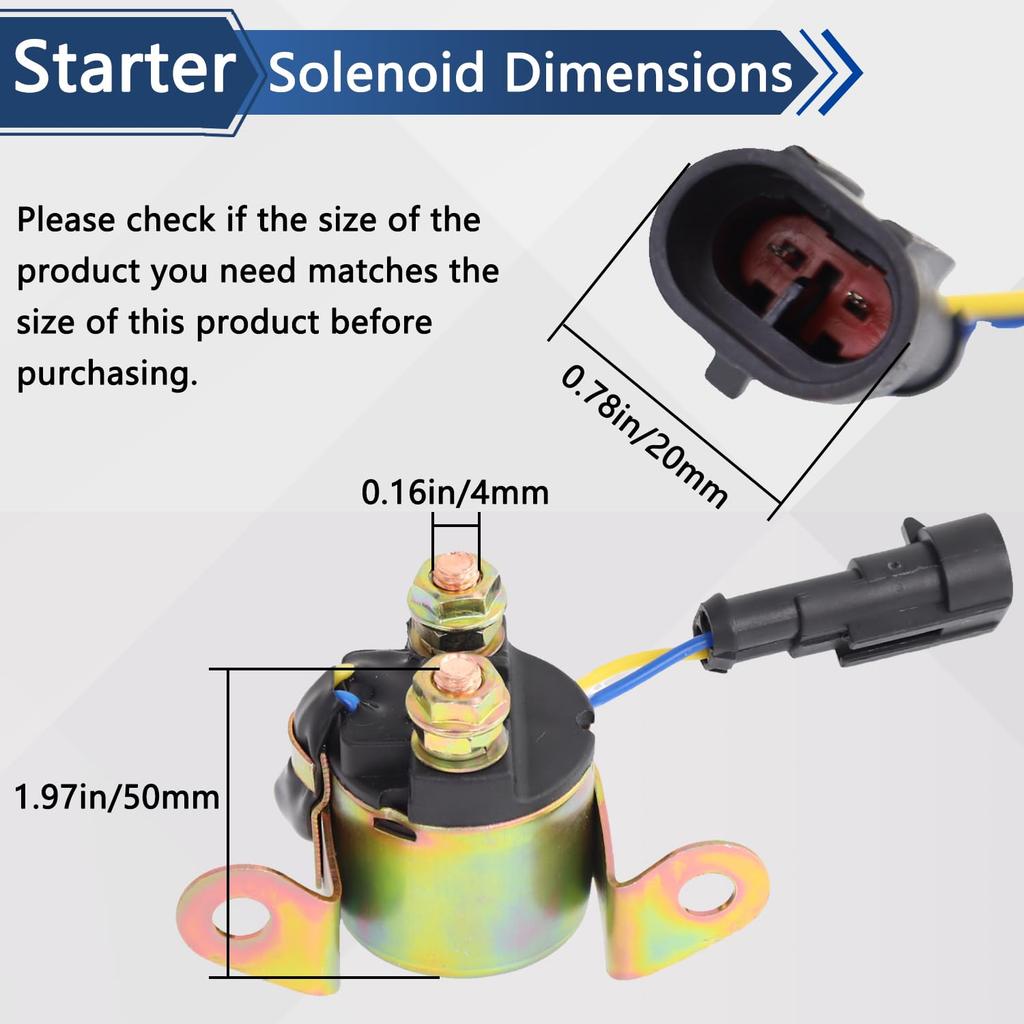 Starter Solenoid Relay Compatible With Polaris Ranger 400 500 570 700 800 RZR 4 XP S 570 800 900 Sportsman 500 700 800 Trail Boss 330 Trail Blazer