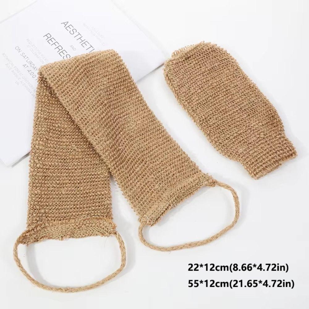 Natural Jute Exfoliating Gloves Deep Cleanse Bath Towel Bath Massage Gloves Spa Treatment