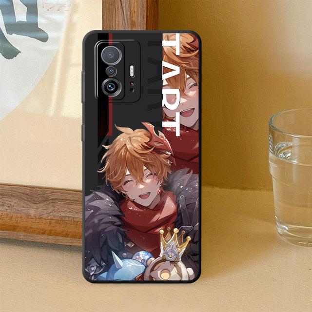 Schwarze weiche Bumper Hülle für Samsung Galaxy S23 5g S21 S20 S22 Note 20 Ultra 10 Plus 8 9 Genshion Impact Tartaglia Anime Cover