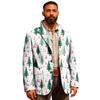 Herren Hässlicher Weihnachten Kord Warmtaschen Anzugjacke Strickjacke Herren Freizeitanzug