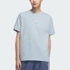 Adidas Originals Short Sleeve T-Shirt Fashion Logo Round Neck Loose Fit Men Tops Blue KC1430