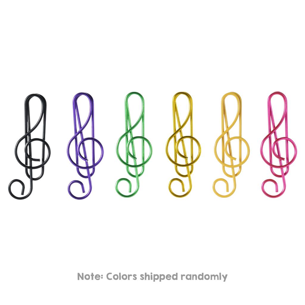 30PCS Paper Clips Cute Musical Note Paperclip Multicolor Metal Bookmarks for Music Enthusiast for Party Invitation Card Notebook Files Office Schoo