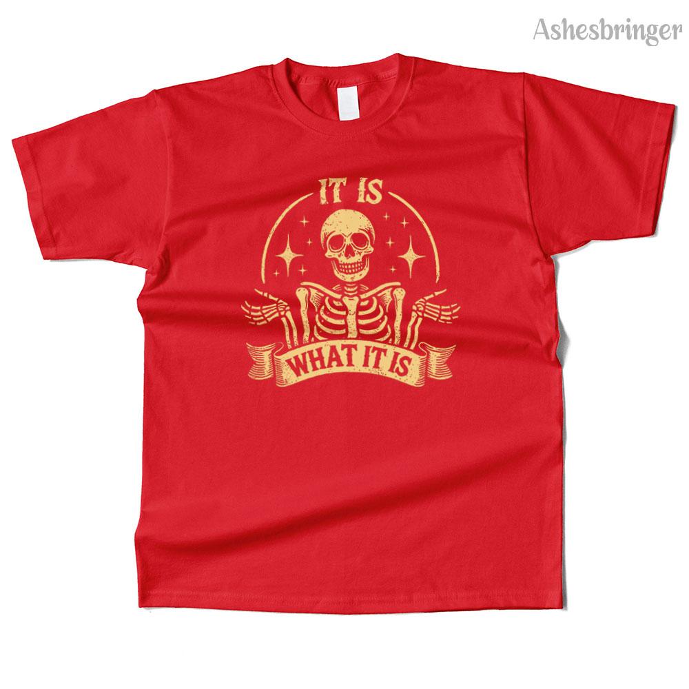 Unisexs Cotton It Is What It Is Graphic Funny T Shirt Street Casual Style Tee for Unisex and Women M