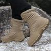 Mode Herrenstiefel Outdoor Wanderschuhe Herren Rutschfest Wüste Wasserdicht Kampf Verschleißfester Stiefel Herren Einfarbig Schneestiefel HotSale