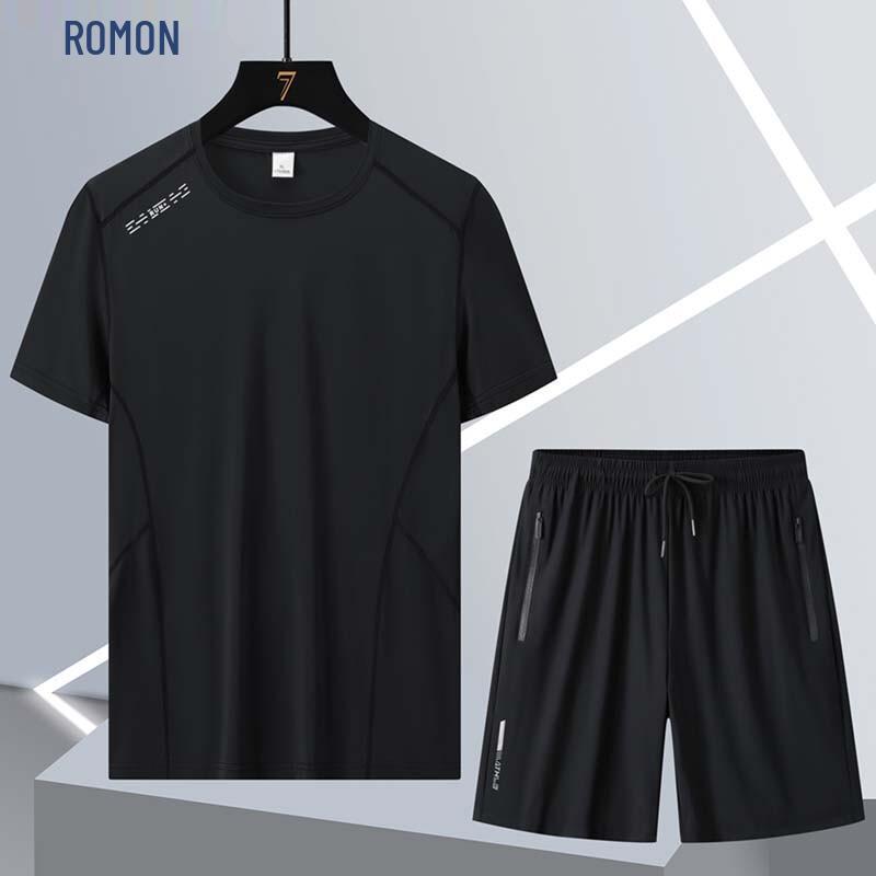 ROMON Men's Quick-Dry Ice Silk Sports Suit