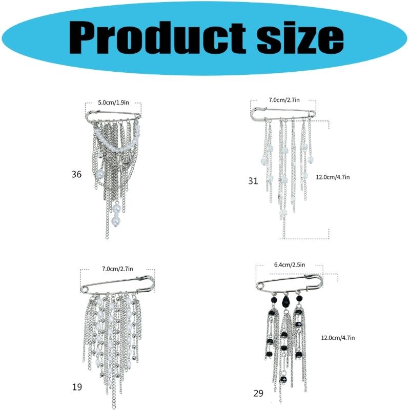 Elegant Fringe Brooch For Women Lightweight 18g Alloy Pin For Clothing Decoration And Waist Cinching Accessory