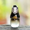 Gold Cute Cartoon No Face Man Imitation Glass Model Ornament For Decor Desktop