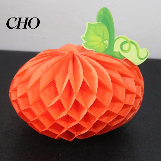 Thanksgiving Home Decor 3D Honeycomb Pumpkin Yellow Orange Decoration Centerpiece Table for Halloween Party Supplies