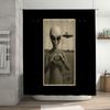 Alien Shower Curtain Space Galaxy Horror Film Cosmic Decor Bathroom Set Vintage Sci Fi Home Decor Wall Art