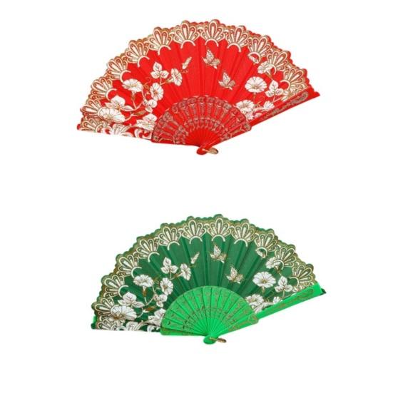 Hand Fan Attractive Exquisite Pattern Smooth Collapsible Fan Retro Chinese Style Folding Fan Photography Prop Folding Fan Office Supplies