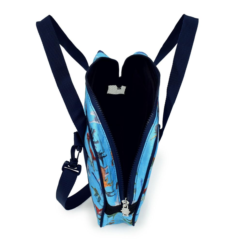 COLORFUL CANDY STYLE Calligraphy and Lightweight Dinosaur World Elementary School Bag Calligraphy Bag with Shoulder Bag, Water-Repellent (Side Mesh),