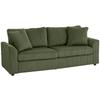 3 Seater Sofa 212 Cm With 2 Spring Cushions Corduroy Fabric For Living Room Bedroom Home Office Green