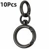 Round Spring Snap Carabiner Clips 2/5/10Pcs Matte Finish O Ring Swivel Trigger Hook Clasps for DIY Craft Backpack Keychain