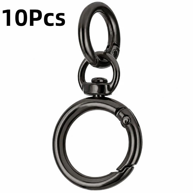Round Spring Snap Carabiner Clips 2/5/10Pcs Matte Finish O Ring Swivel Trigger Hook Clasps for DIY Craft Backpack Keychain