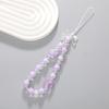 Women Girls Beaded Mobile Phone Lanyard Smartphone Chain Anti-Lost Tellphone Rope Summer Candy Colored Phone Strap Pendant Gifts