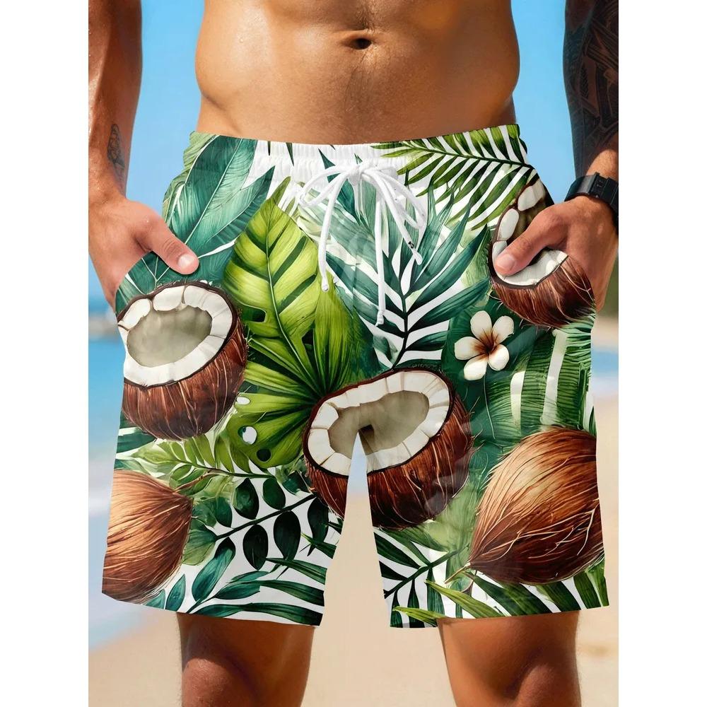 Pantaloncini Casual da Uomo Abbigliamento da Esterno Creativo Retro Colorati Stampa 3D Larghi Casual Traspiranti Freschi Estivi Versatili