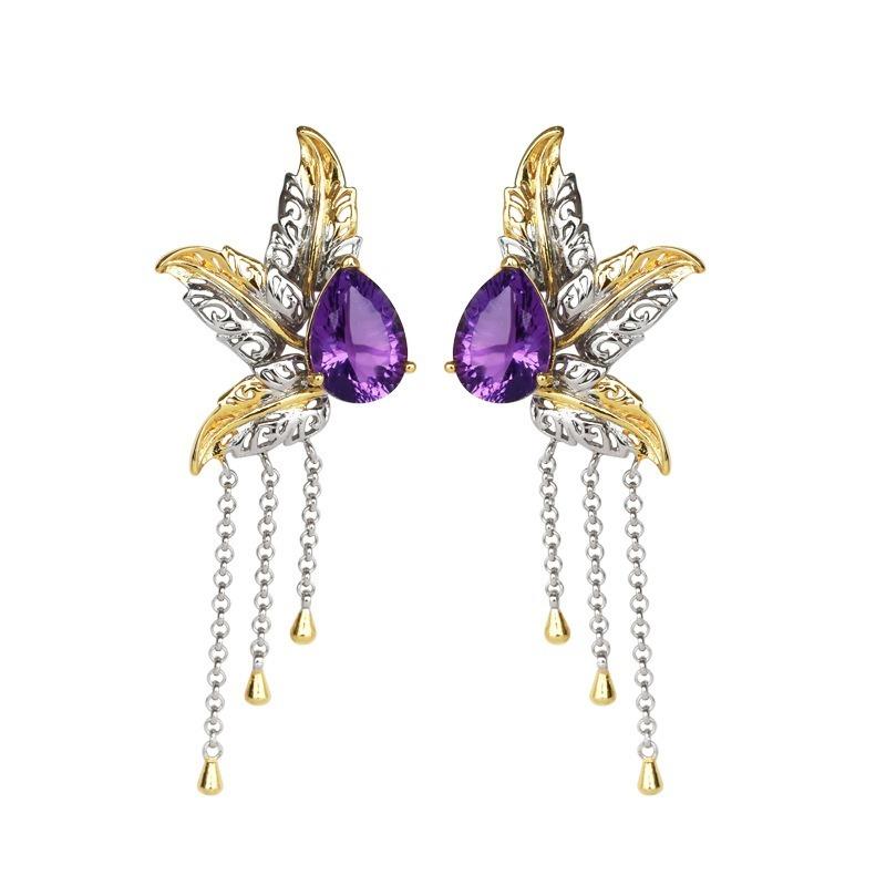 Sace Gems Klassiske kobberlegering sirkon ring øredobber anheng halskjede smykkesett bryllupsfest gaver