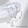 Xiaomi Vnox Fashion Jesus Cross Tail Y-shaped Necklace Metal Heart Round Accessories Women Religious Necklace Bracelet Set
